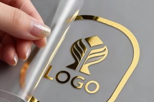 لیبل شیشه ای طلاکوب