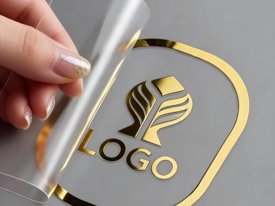 لیبل شیشه ای طلاکوب